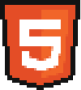 Logo do HTML5 em pixel art